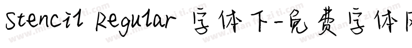 Stencil Regular 字体下字体转换